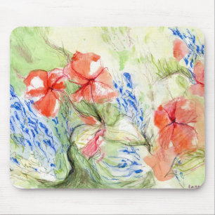 Balsam and Lobelia flowers Mouse Pad