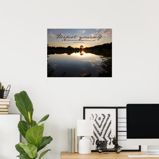 Baltasar Gracian Inspirational Quote "Respect" Poster (Home Office)