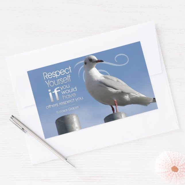 Baltasar Gracian Inspirational Quote "Respect" Sticker (Envelope)
