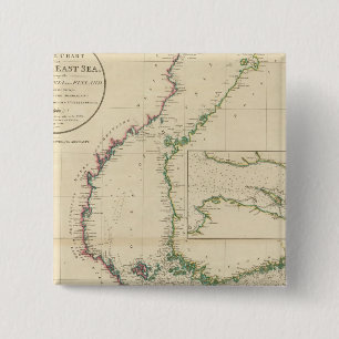 Baltic Sea 2 Inch Square Button