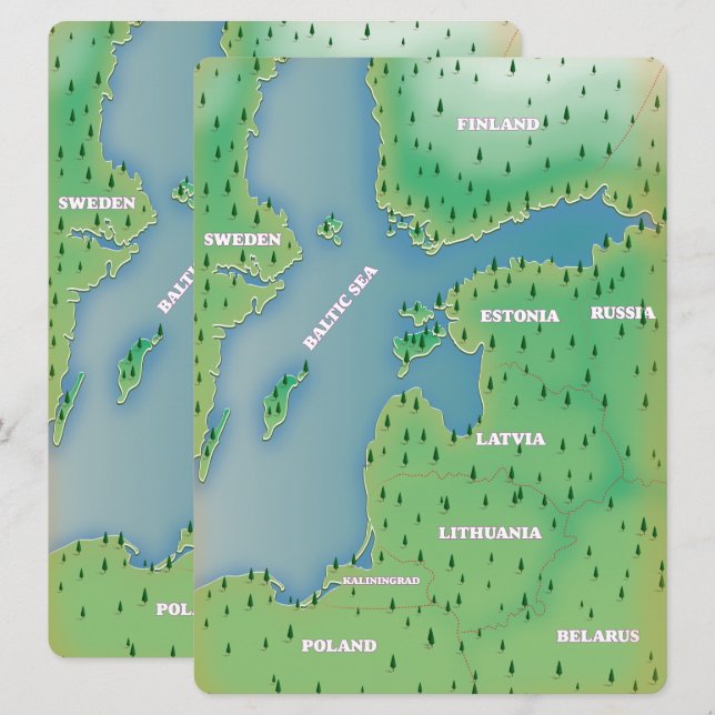 Baltic sea map (Front/Back)