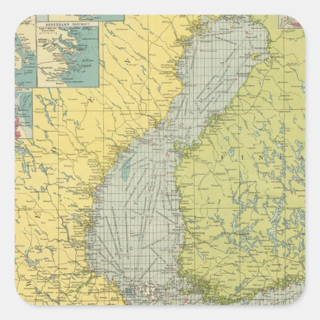 Baltic Sea Square Sticker (Front)