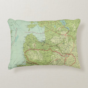 Baltic States & East Prussia Decorative Pillow