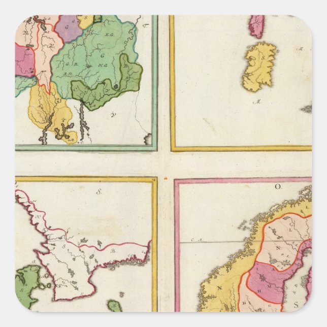 Baltic States Square Sticker (Front)