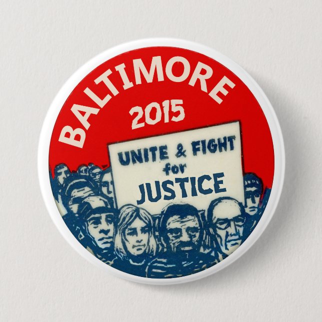 Baltimore 2015 3 inch round button (Front)
