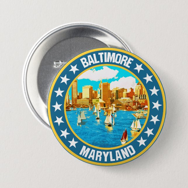 Baltimore                                          3 inch round button (Front & Back)
