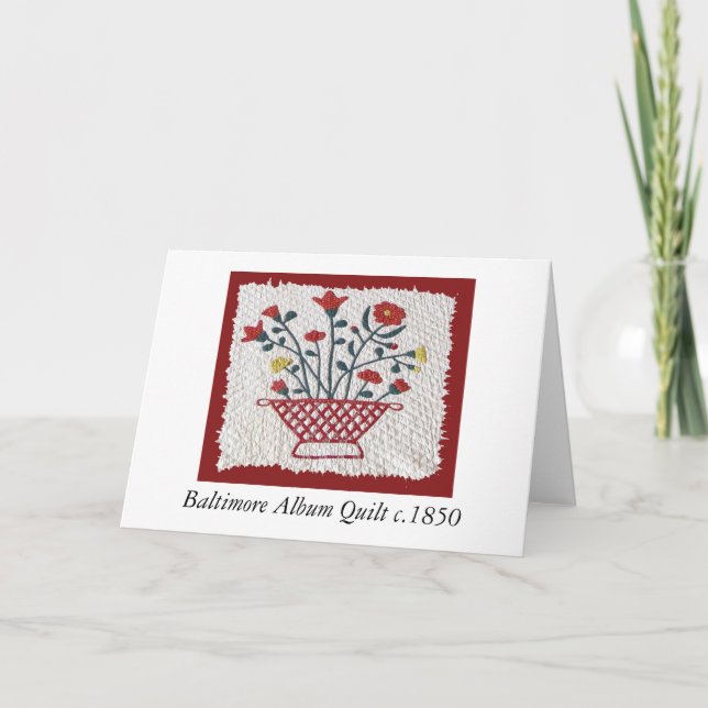 Baltimore Album Quilt c.1850 Greeting Card (Front)