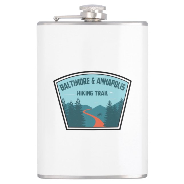 Baltimore & Annapolis Trail Hip Flask (Front)