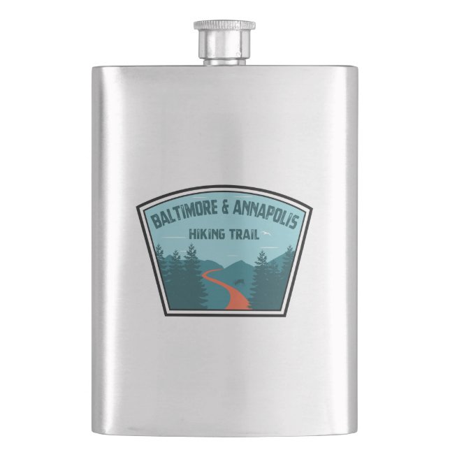 Baltimore & Annapolis Trail Hip Flask (Front)