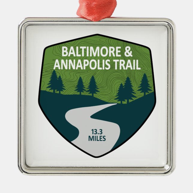 Baltimore & Annapolis Trail Metal Ornament (Front)