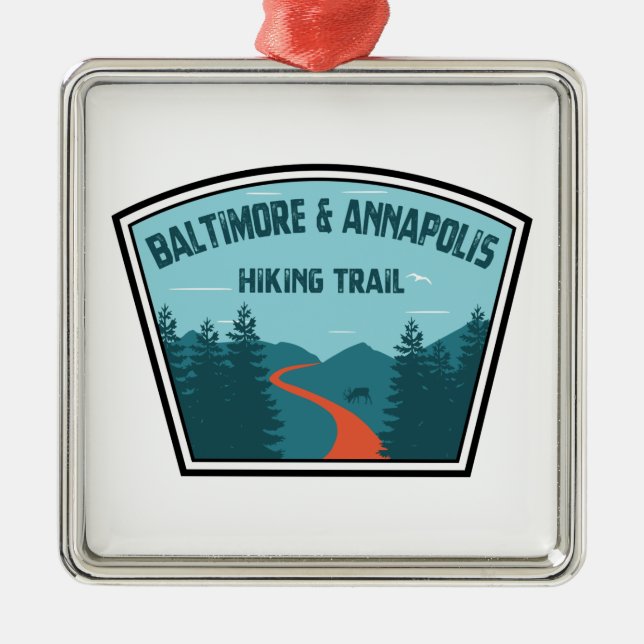 Baltimore & Annapolis Trail Metal Ornament (Front)