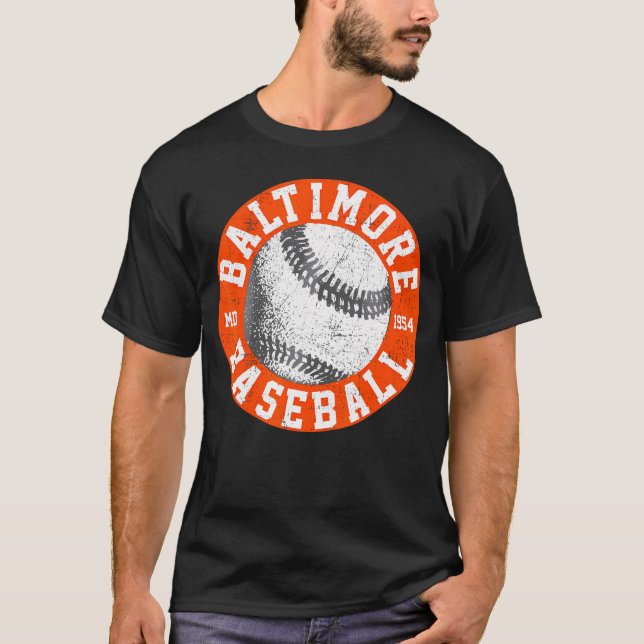 Baltimore Baseball Baseball Lover T-Shirt (Front)