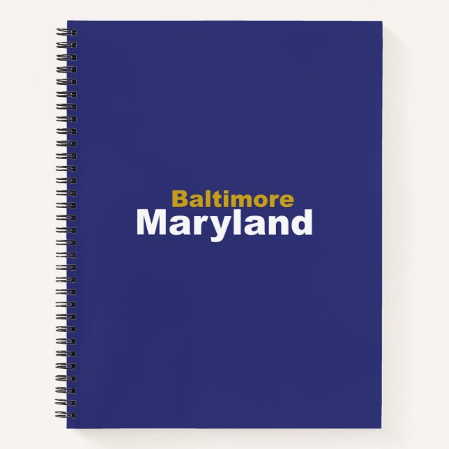 Baltimore, Carnet Spiral du Maryland (Devant)