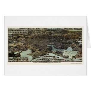 Baltimore, carte panoramique de DM - 1870