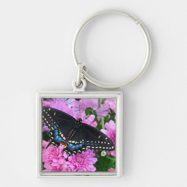 Baltimore Chequered Butterfly Keychain (Front)