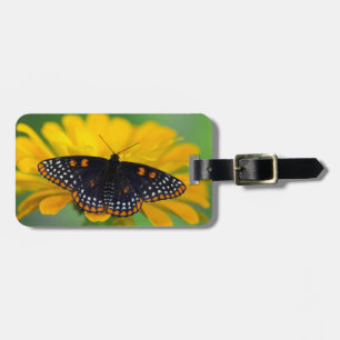Baltimore Chequered Spot Butterfly Luggage Tag