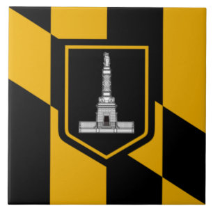 Baltimore city flag tile