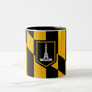 Baltimore city flag Two-Tone coffee mug