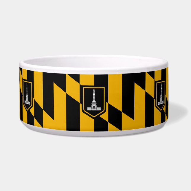 Baltimore Flag Pet Bowl (Front)