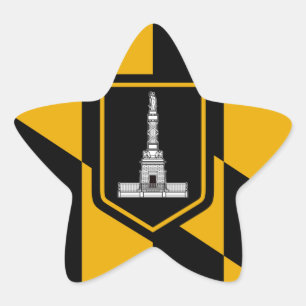 Baltimore Flag Star Sticker