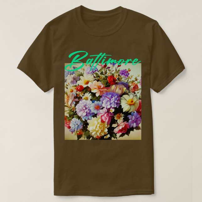 Baltimore Flower T-Shirt (Design Front)