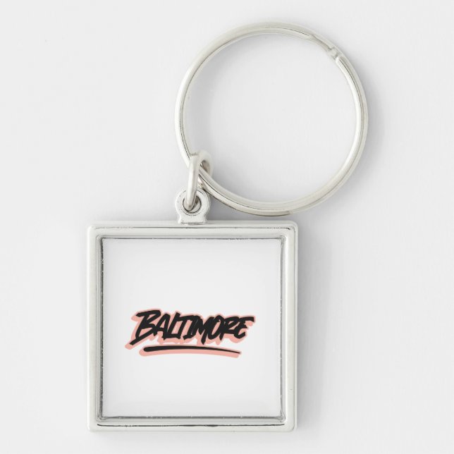 Baltimore Graffiti Style  Keychain (Front)