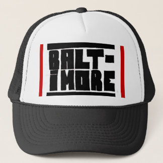 Baltimore Hat Black/White/Red