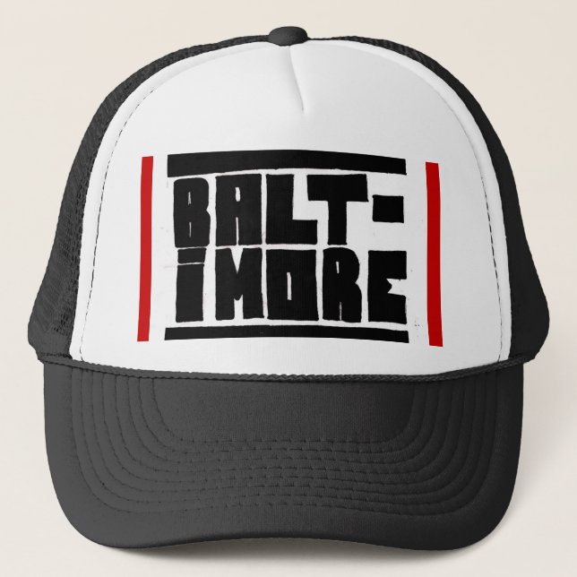 Baltimore Hat Black/White/Red (Front)