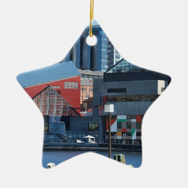 Baltimore Inner Harbour Ceramic Ornament (Front)