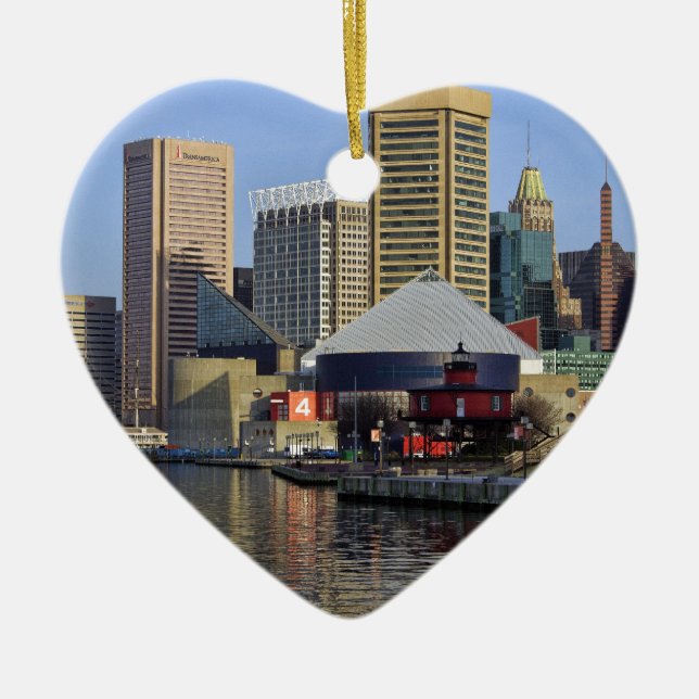 Baltimore Inner Harbour Ceramic Ornament (Front)