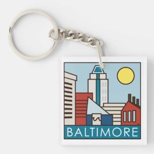 Baltimore Inner Harbour Keychain