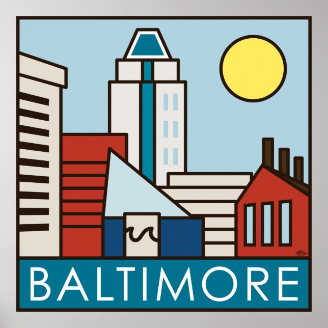 Baltimore Inner Harbour Poster (Front)