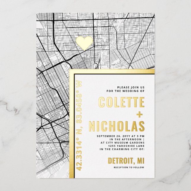 Baltimore Love Locator | City Themed Wedding (Front)