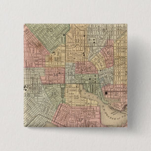 Baltimore Map by Mitchell 2 Inch Square Button