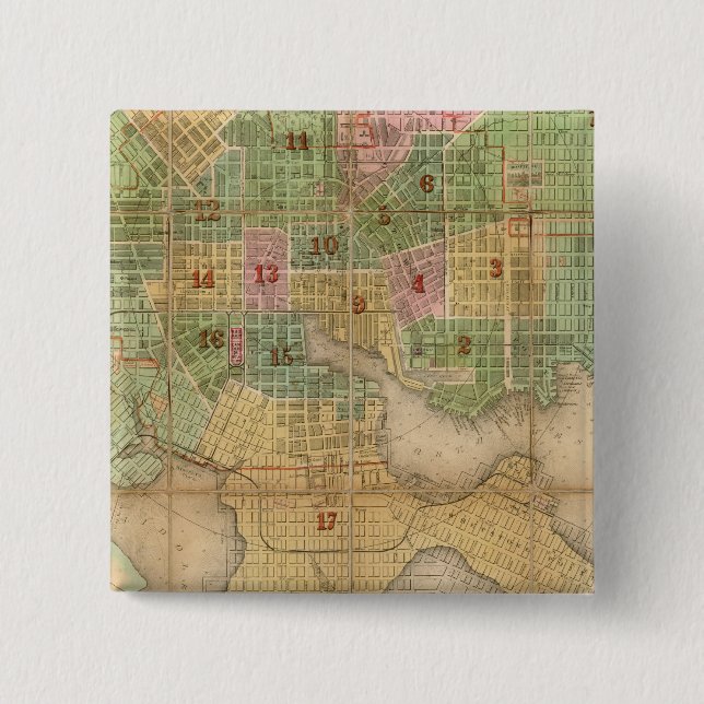 Baltimore, Maryland 2 Inch Square Button (Front)