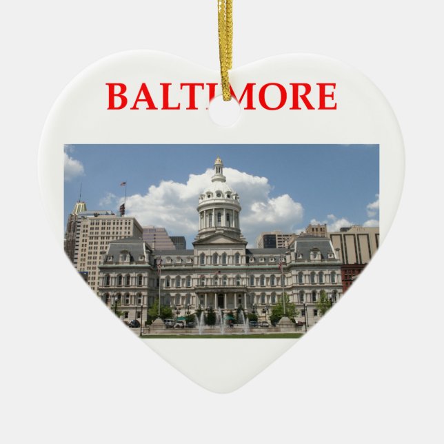 baltimore maryland ceramic ornament (Front)