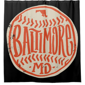 Baltimore Maryland Hand-Drawn Baseball Typography 