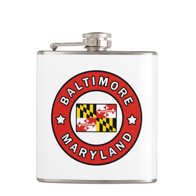 Baltimore Maryland Hip Flask (Front)