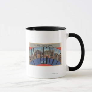 Baltimore, Maryland - Large Letter Scenes Mug