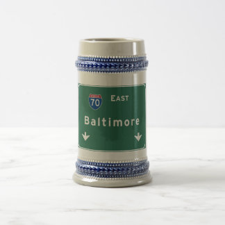 Baltimore Maryland md Interstate Highway Freeway : Beer Stein