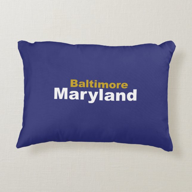Baltimore, Maryland Pillow (Back)