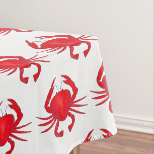 Baltimore Maryland Red Hard Shell Crab Seafood Tablecloth