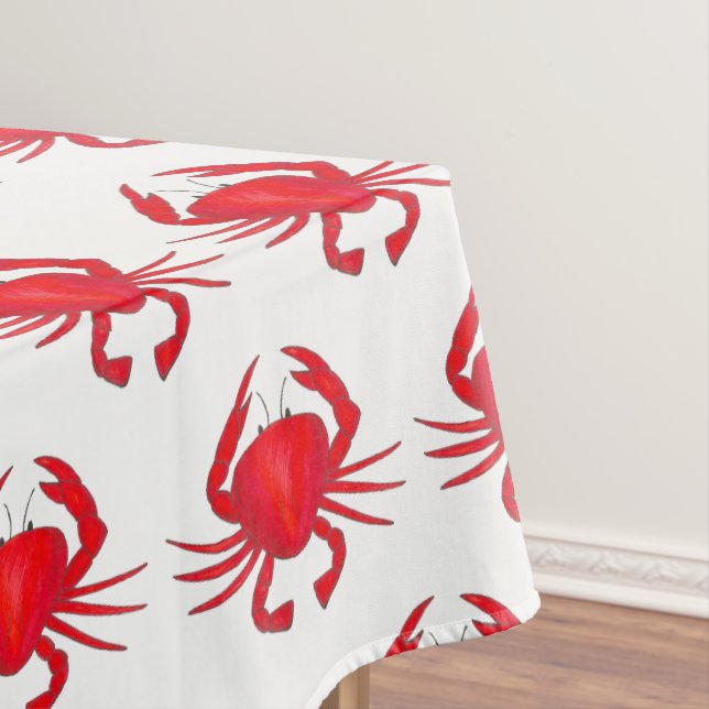 Baltimore Maryland Red Hard Shell Crab Seafood Tablecloth (In Situ)