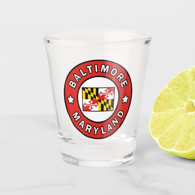 Baltimore Maryland Shot Glass (Front)
