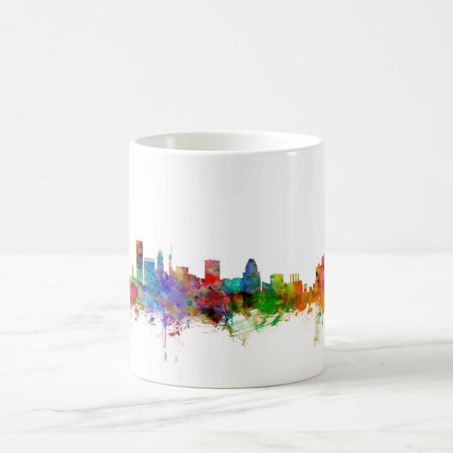 Baltimore Maryland Skyline Coffee Mug (Center)