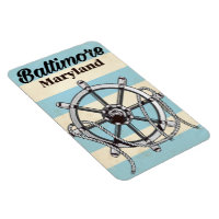 Baltimore Maryland vintage nautical travel poster