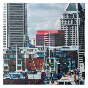 Baltimore MD - Baltimore Skyline at Charles River Tile