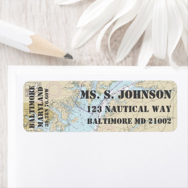 Baltimore MD Home Port Carte de navigation nautiqu (En situation)