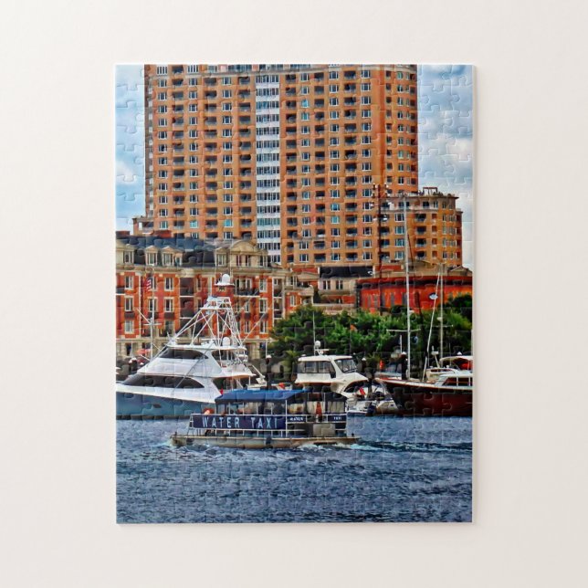 Baltimore MD - Inner Harbour Water Taxi Jigsaw Puzzle (Vertical)