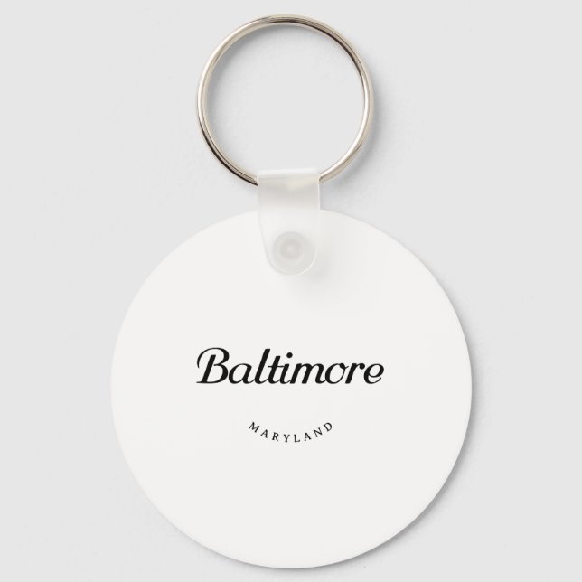 Baltimore MD  Keychain (Front)